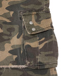 WASHED CAMO CARGO SHORTS