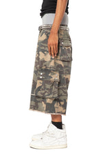 WASHED CAMO CARGO SHORTS